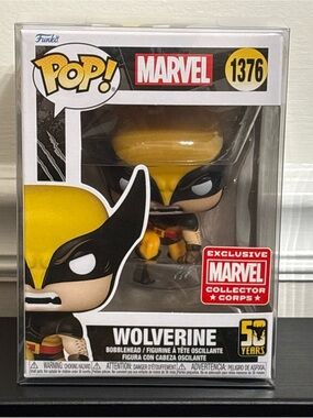 Funko Pop! Marvel Wolverine Marvel Collector Corps Exclusive #1376 w/ Protector